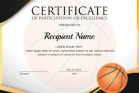 Basketball Camp Certificate Template: A Formal Design For Recognition