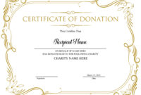 Donation Certificate Template: A Formal Acknowledgment Of Generosity