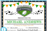 Rugby League Certificate Templates: A Guide To Formal Recognition