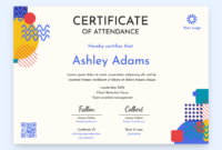 Conference Certificate Of Attendance Template: A Formal Document For Professional Recognition