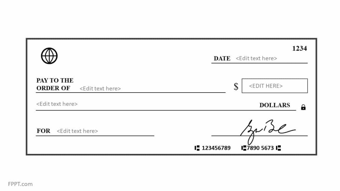 Free Blank Check Template for PowerPoint - Free PowerPoint Templates