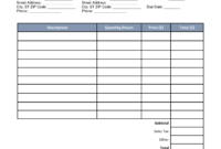 Free Downloadable Work Invoice Template For Professional Use