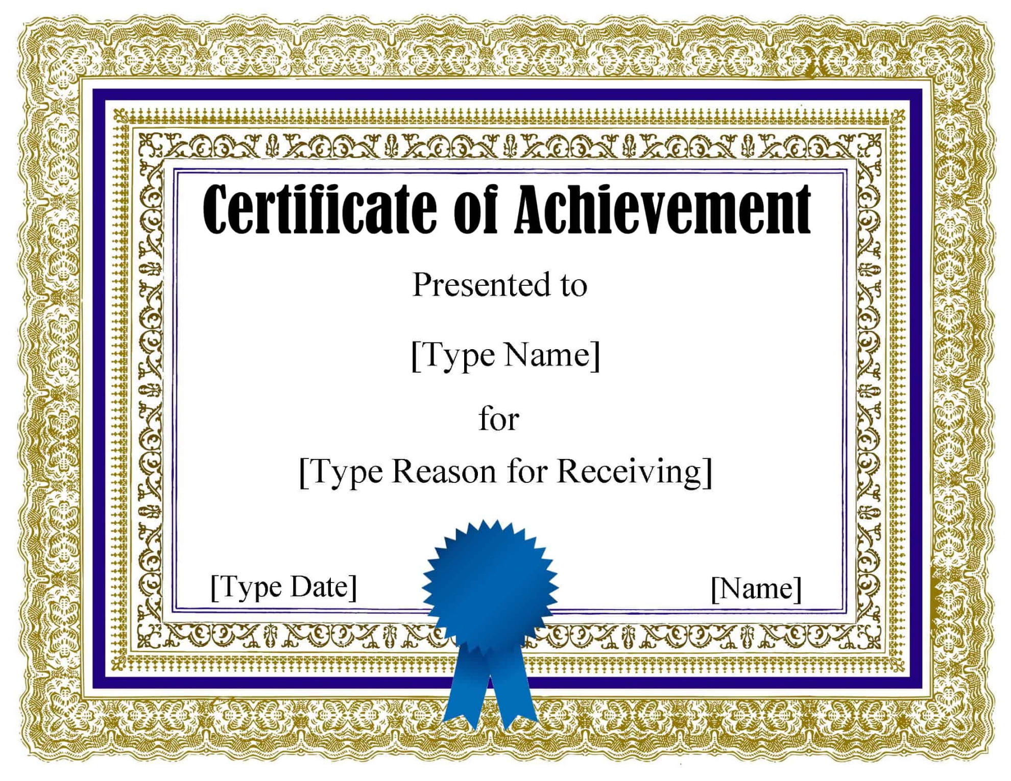 FREE Certificate Template Word  Instant Download