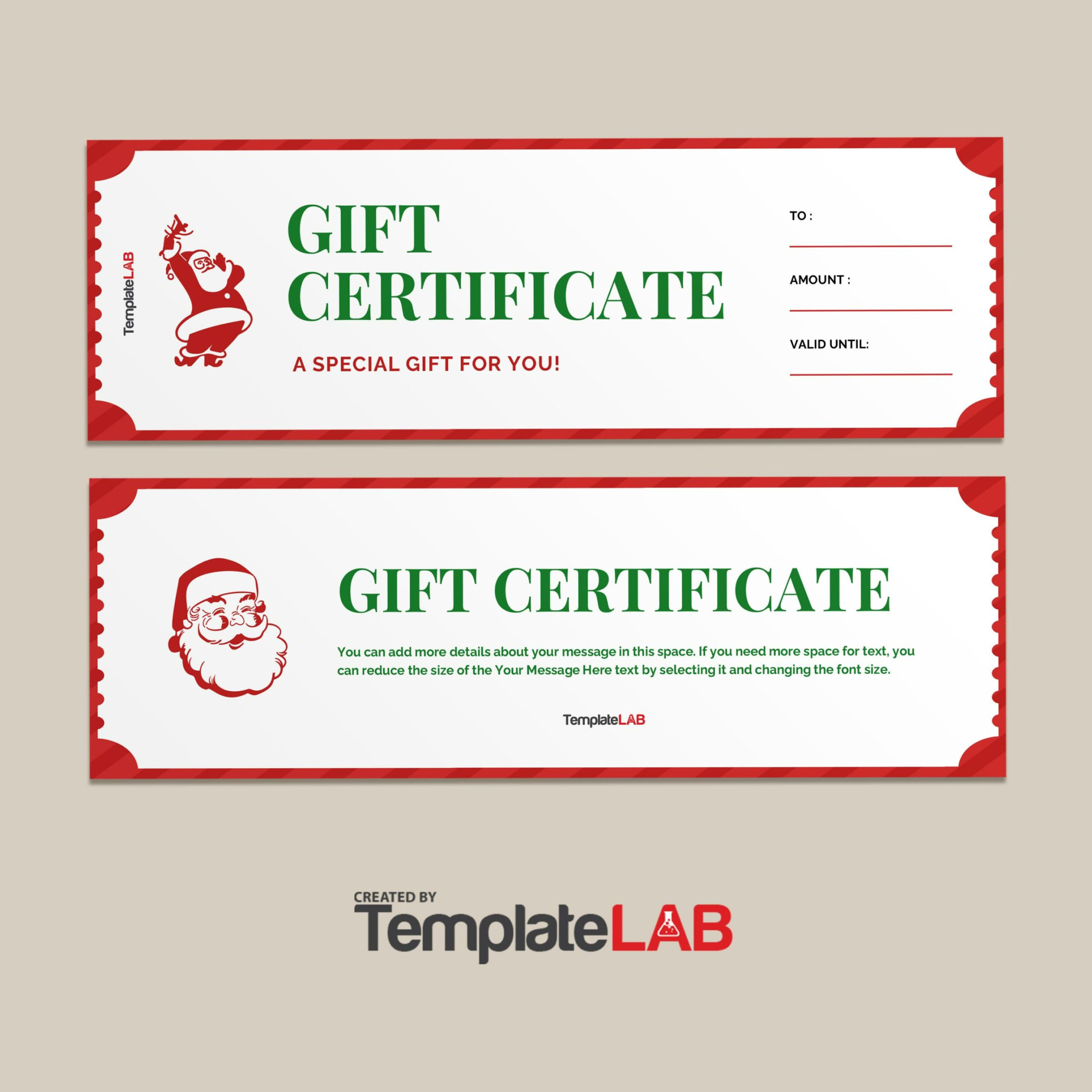 Free Christmas Gift Certificate Templates [Word, PDF] ᐅ