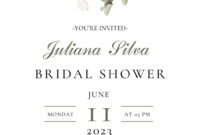 Elegant Blank Bridal Shower Invitation Templates For A Sophisticated Celebration