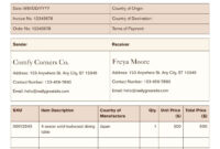 Commercial Invoice Template For Word Documents