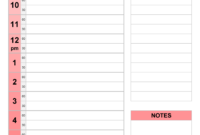 Daily Schedule Template For Organizational Efficiency