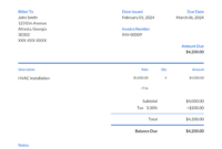 HVAC Service Invoice Template: A Comprehensive Guide For Free Download