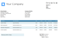 South African VAT Invoice Template