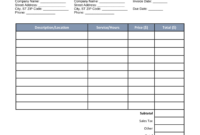 Lawn Maintenance Service Invoice