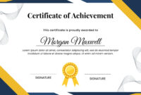 Certificate Of Excellence Template: A Formal Design For Recognition