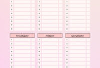 Comprehensive Cleaning Schedule Template