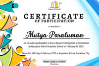 Templates For Certificates Of Participation