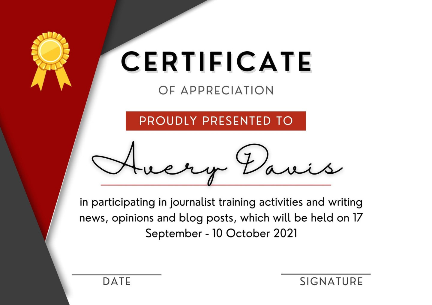 Free printable, customizable academic certificate templates  Canva