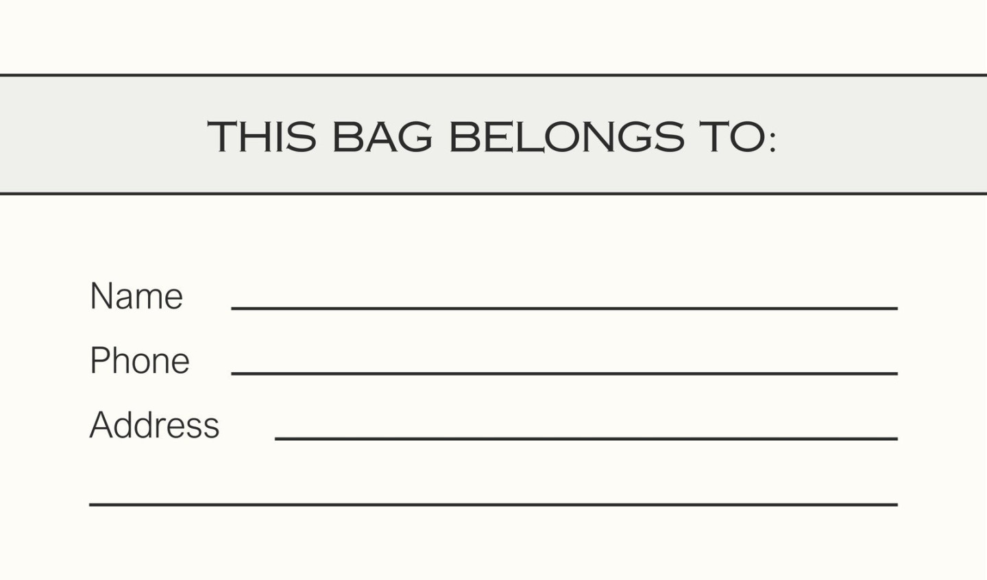 Free printable, customizable luggage tag templates  Canva