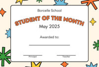 Formal Student Of The Month Certificate Templates For Free Download