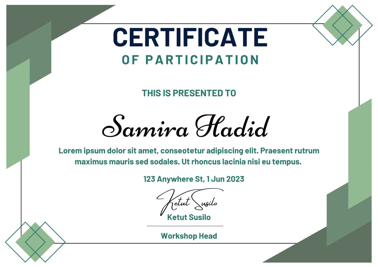 Free printable, customizable workshop certificate templates  Canva