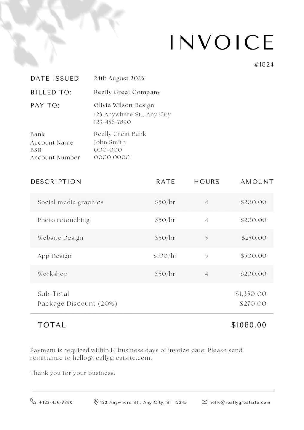 Free printable freelance invoice templates  Canva