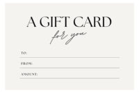 Printable Gift Certificate Templates: A Free And Formal Option