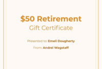 Retirement Certificate Template: A Formal Recognition Of Service