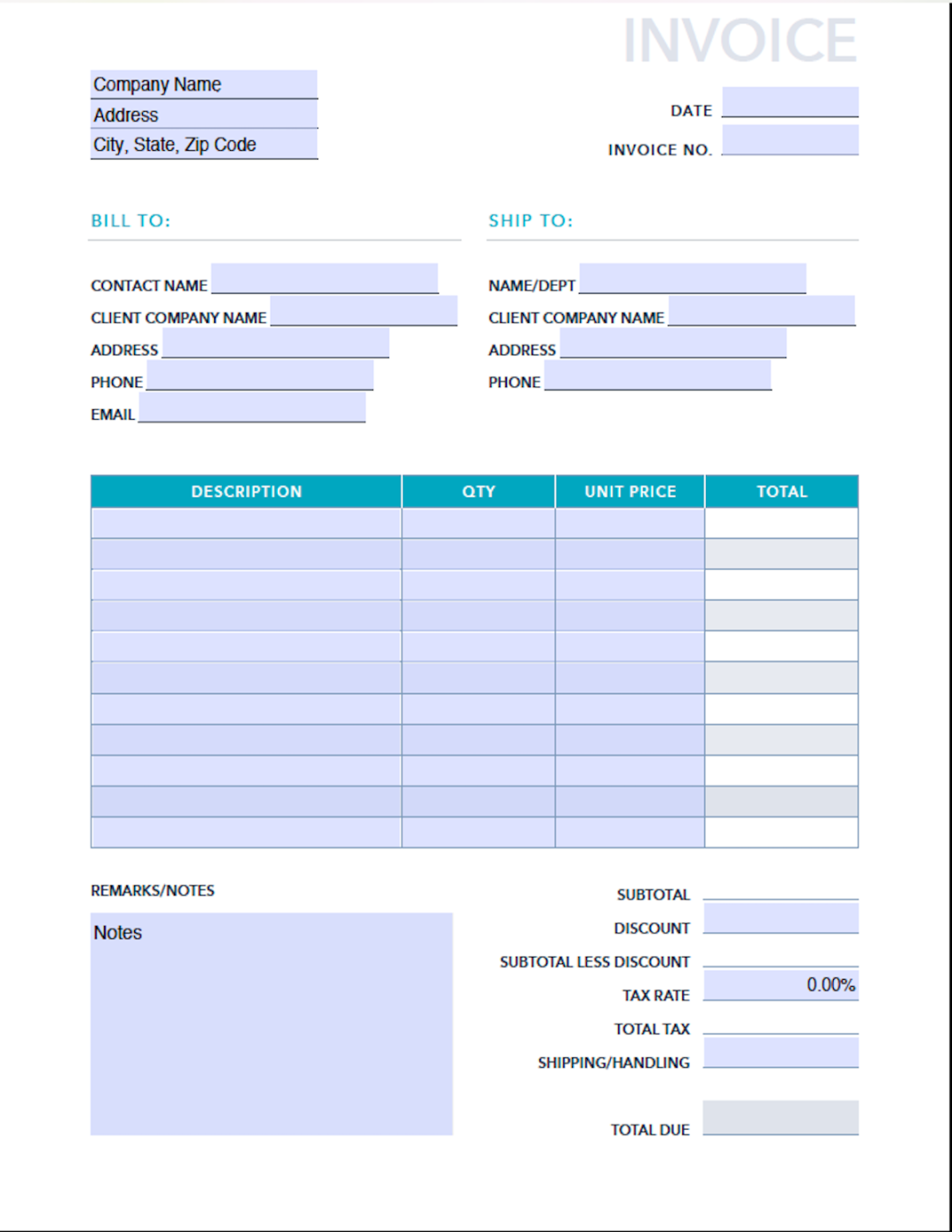 Free Sales  Invoices & Receipts  Excel Templates & Examples