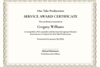 Certificate Of Service Template: A Free, Formal Document