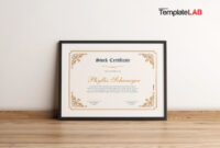 Free Downloadable Stock Certificate Template: A Formal Document For Issuing Shares