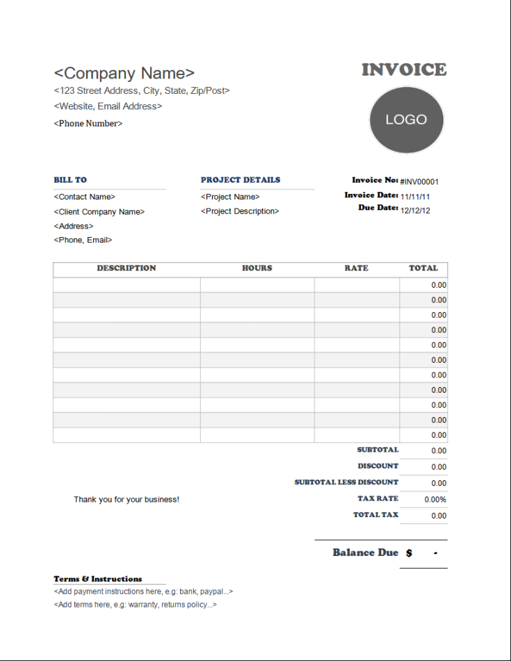 Freelance Invoice Templates