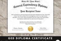 Ged Certificate Template Download