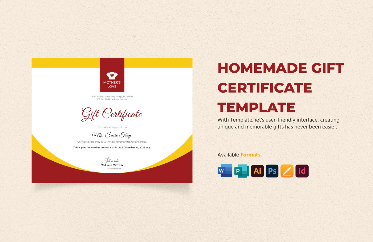 Gift Certificate Templates in InDesign - FREE Download  Template