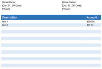 Free Formal Invoice Template For Microsoft Word