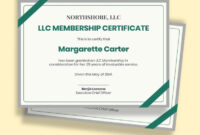 LLC Membership Certificate Template Word: A Comprehensive Guide