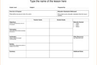 A Comprehensive Template For Madeline Hunter Lesson Planning