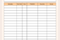 Comprehensive Medication List Templates For Optimal Health Management