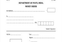 Blank Money Order Template: A Comprehensive Guide