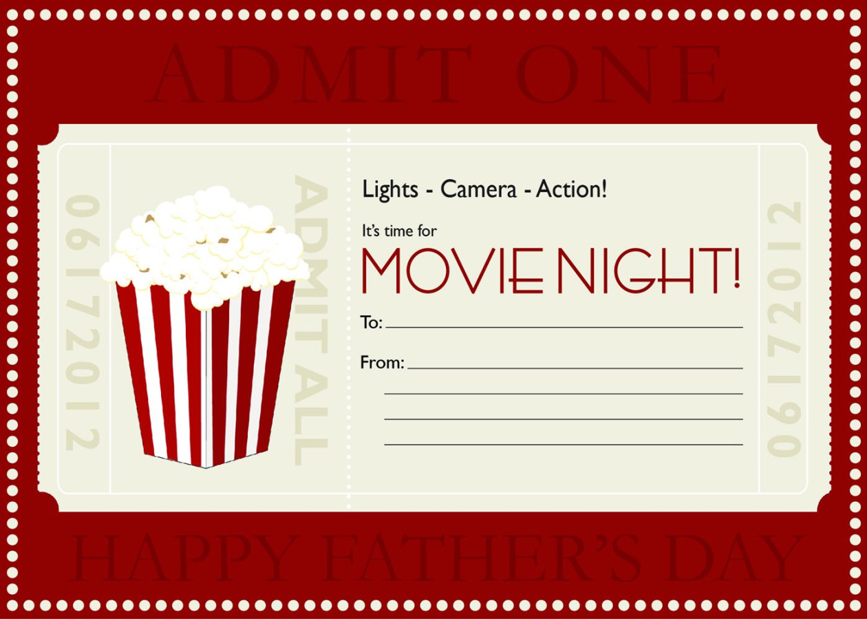 Movie Gift Certificate Templates  Gift Certificate Templates with