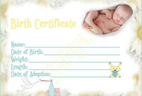 Template For Newborn Infant Birth Certificate