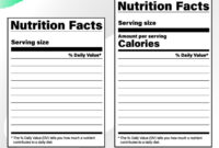 Blank Food Label Template For Regulatory Compliance