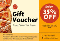 Pizza Gift Certificate Template