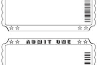 Blank Admission Ticket Template