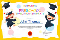 Preschool Graduation Certificate Template: A Formal Design For A Memorable Milestone