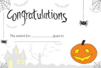 Halloween Achievement Certificate Template