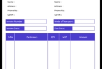 Proforma Invoice Template For Indian Businesses