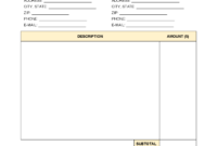 Monthly Rent Invoice Template