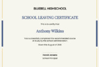 School Leaving Certificate Template