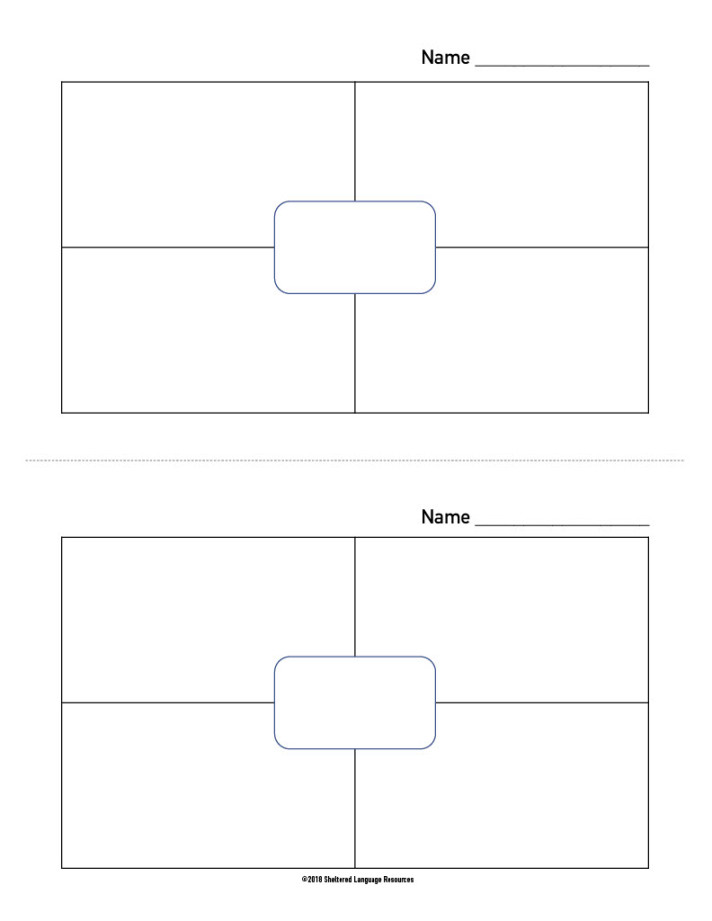 -Square Vocabulary Templates by Teach Simple