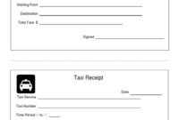 Blank Taxi Receipt Template