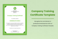 Training Certificate Template: A Professional Word Document Format