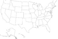 Blank United States Map Template For Educational And Professional Use