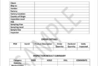 Certificate Of Inspection Template